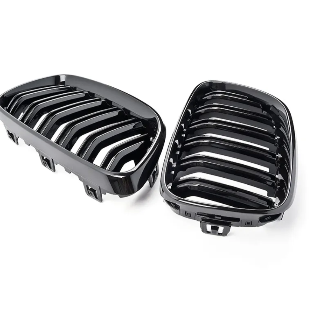 BMW 2 Series F22 black front kidney grilles (2014 to 2022)
