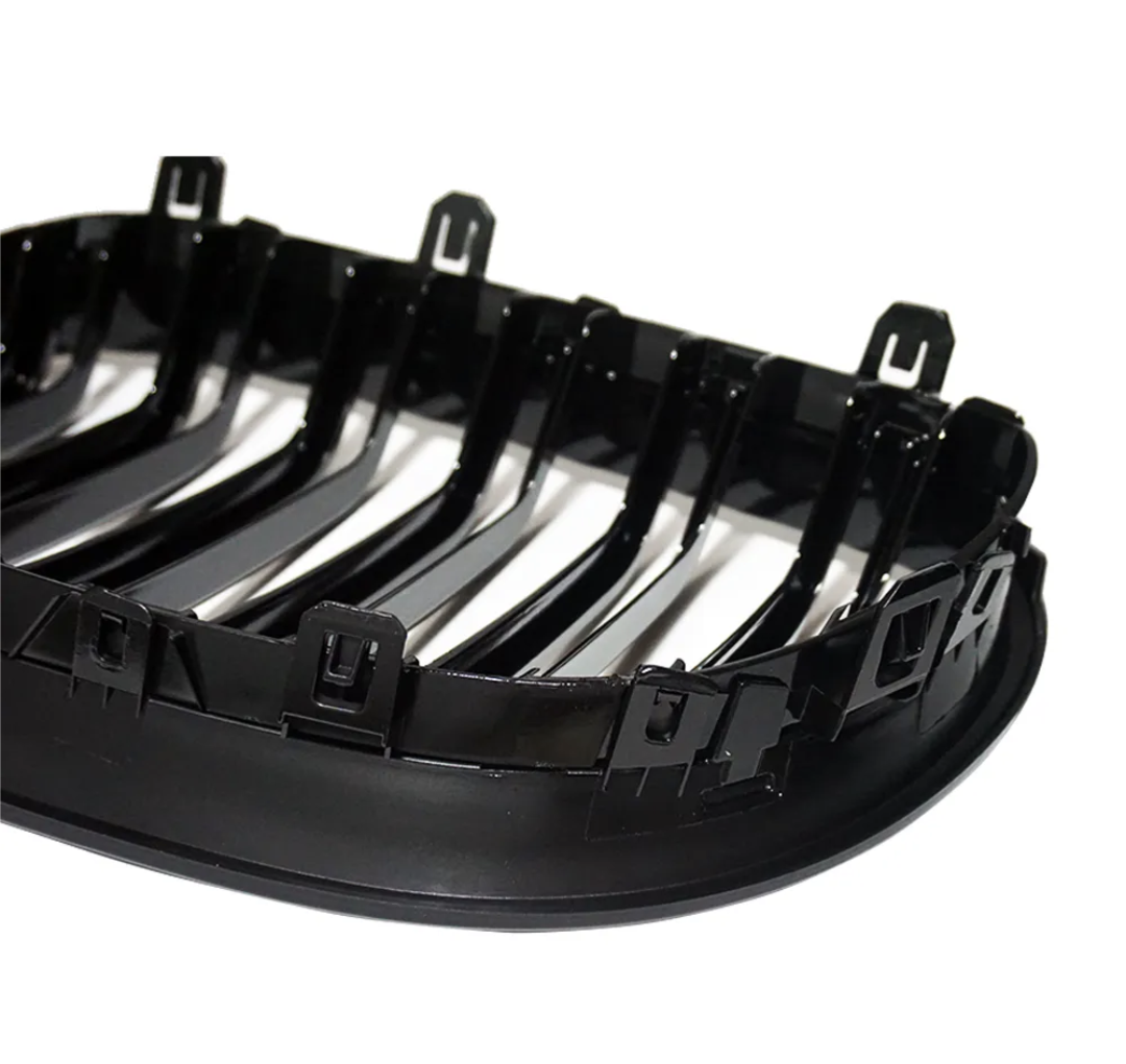 Black front kidney grilles M5 Competition-look for BMW 5 Series E60 (2003 to 2010)