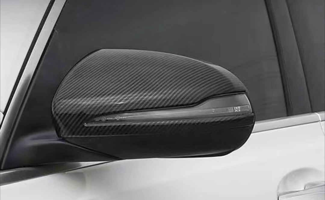 Carbon look mirror caps for Mercedes C-Class W205 (2014 to 2021) Mercedes-Benz Euro Premium Parts