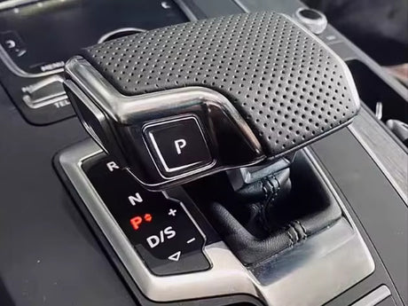 Perforated Leather Auto Shifter knob trim for Audi A7 S7 RS7 C8 (2018 to 2025)