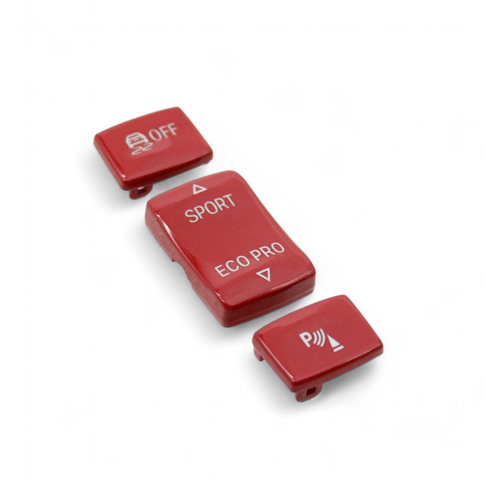 Driving Mode and Parking Sensors Performance Red Blue Black Buttons for BMW 4 Series F32/M4 F82 - 2012 to 2019 Euro Premium Parts Red