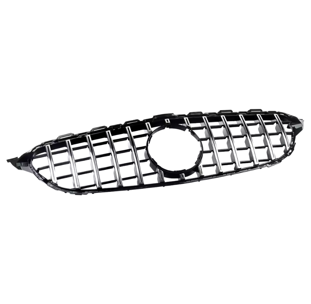 Black Front Panamericana AMG GTR grille for Mercedes C-Class W205 (2014 to 2018) Mercedes-Benz Euro Premium Parts