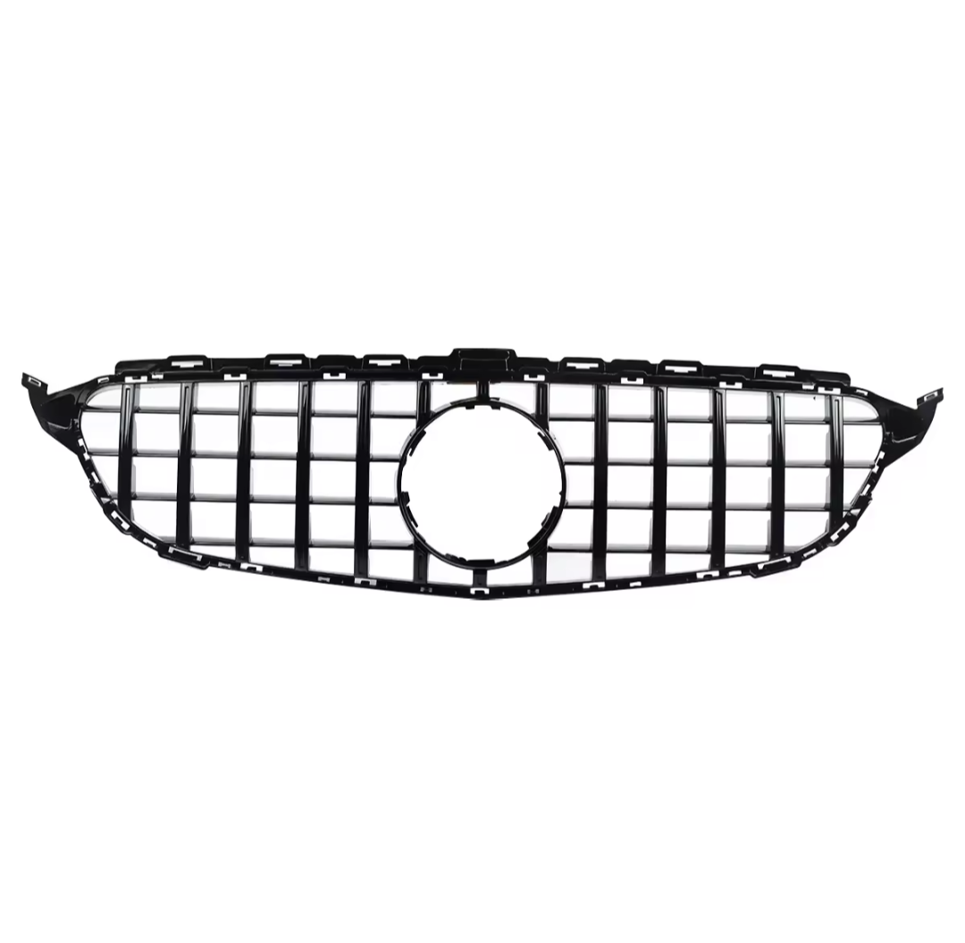 Black Front Panamericana AMG GTR grille for Mercedes C-Class W205 (2014 to 2018) Mercedes-Benz Euro Premium Parts