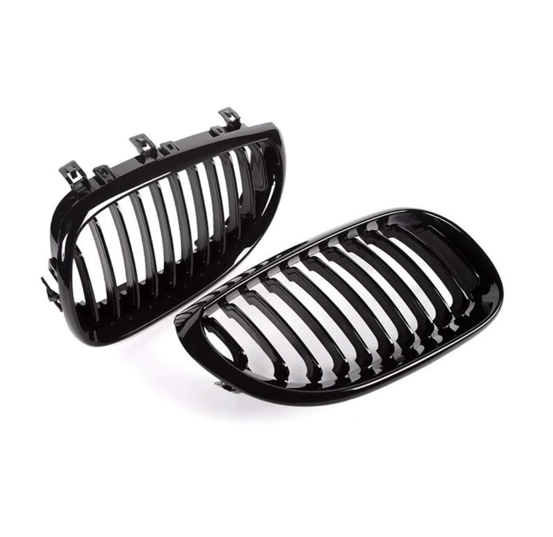 Black front kidney grilles M5 Competition-look for BMW 5 Series E60 (2003 to 2010)