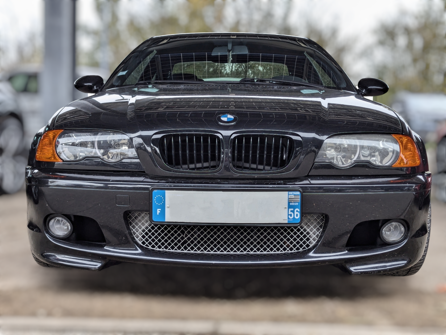 Black Front Kidney Grilles for BMW 3 Series and M3 E46 (1997 to 2005)