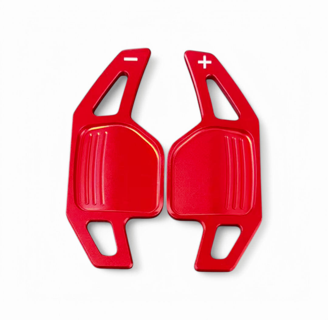 Performance steering wheel paddle shifters for Audi A6 and S6 C6 (2004 - 2011) Audi Euro Premium Parts Red