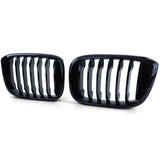 BMW X4 G02 black front grilles set (2018 to 2022) BMW Euro Premium Parts Single slat