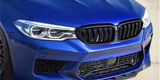 Black Front Kidney Grilles M5 Competition-look for BMW 5 Series G30 (2018 to 2022) BMW Euro Premium Parts Pre-facelift (2018 to 2020)
