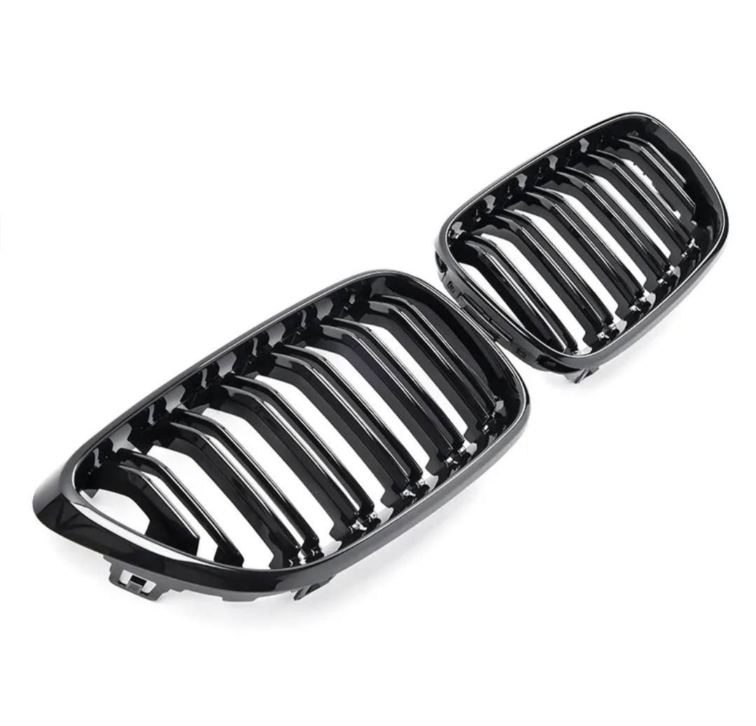 BMW 2 Series F22 black front kidney grilles (2014 to 2022)