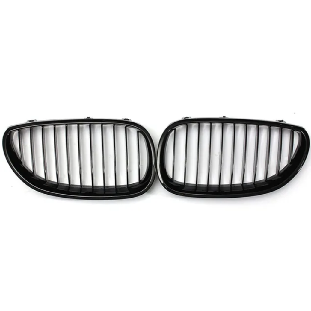 Black front kidney grilles M5 Competition-look for BMW 5 Series E60 (2003 to 2010)