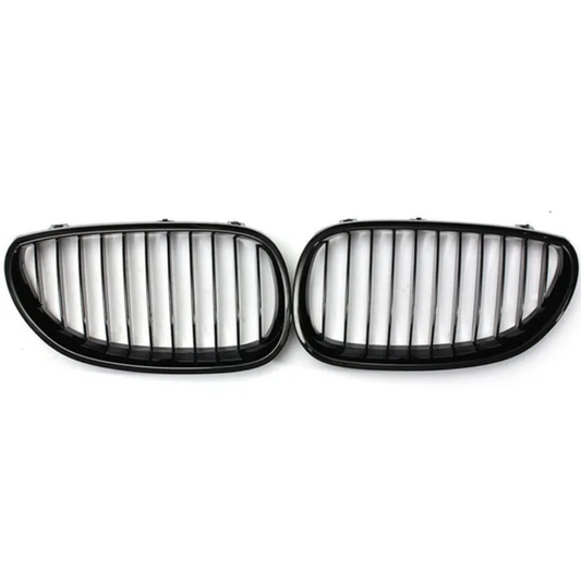 Black front kidney grilles M5 Competition-look for BMW 5 Series E60 (2003 to 2010)