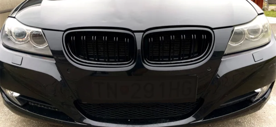 Black Front Kidney Grilles M3-look for BMW 3 Series E90 E91 (2006 to 2012) BMW Euro Premium Parts