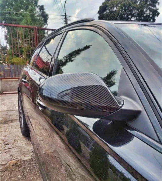 Carbon look mirror caps for Audi A6 C7 (2010 to 2018)