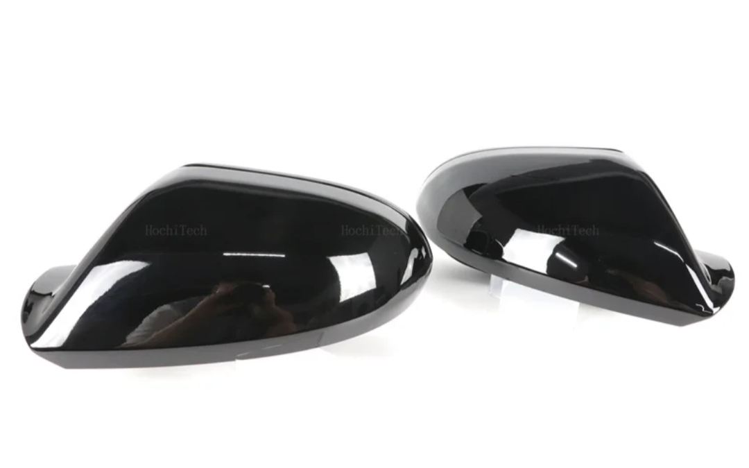 Glossy black mirror caps for Audi A6 C7 (2010 to 2018) Audi Euro Premium Parts