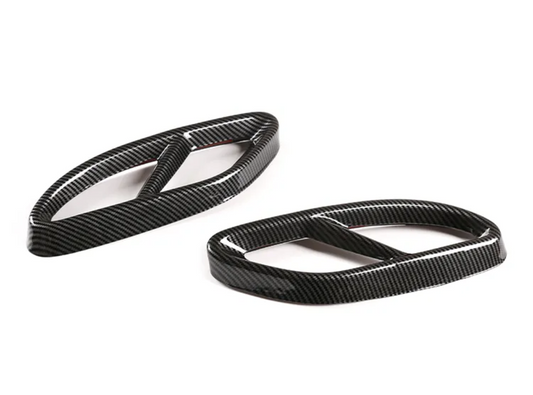 Carbon look Performance Exhaust Tips for Mercedes-Benz A B C E Class CLS GLE GLC - 2015 to 2022