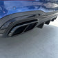 Black Performance Exhaust Tips for Mercedes-Benz C-Class W206 - 2021 to 2024