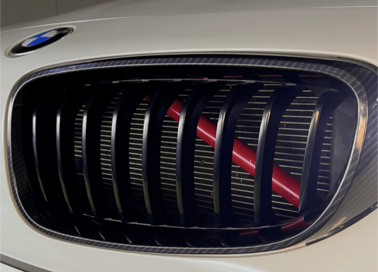 Front Grille Red V-Brace Trim Cover for BMW F-Series 2 / 3 / 4 / 5 / 6 / 7 F22 F30 F32 G20 F10 F13 F01
