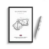 F1 car poster track of Silverstone, United Kingdom | Wall art for your interior decoration Euro Premium Parts