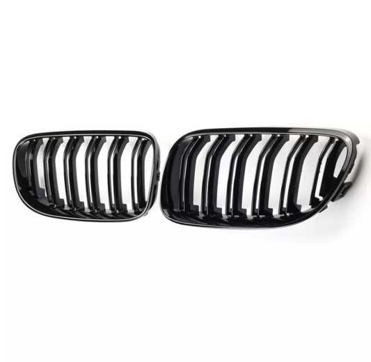 Black front grilles for BMW 3 Series E90 E91 M3-look - 2007 to 2014