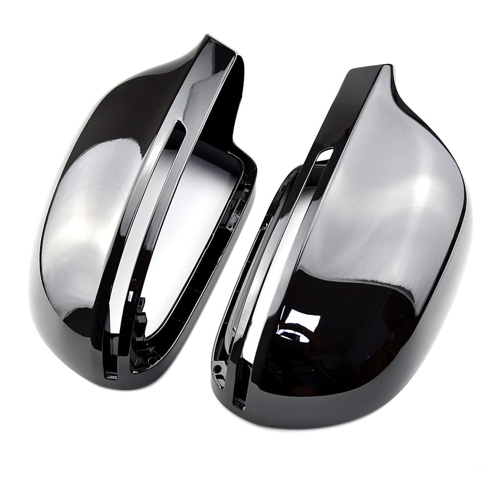 Glossy black mirror caps for Audi A6 C6 (2008 to 2010) Audi Euro Premium Parts Default Title