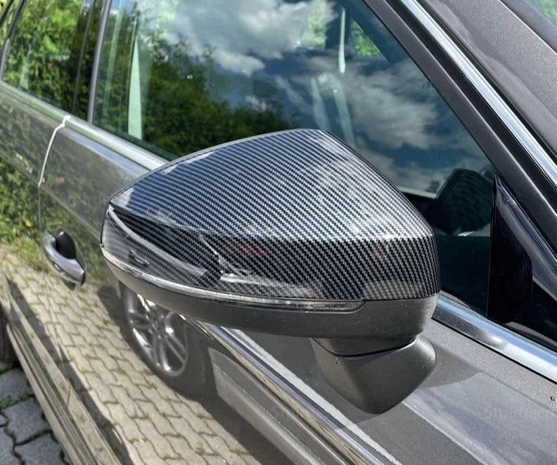 Carbon fiber mirror caps for Audi A3, S3 and RS3 8V (2012 to 2020) Audi Euro Premium Parts Without side assist