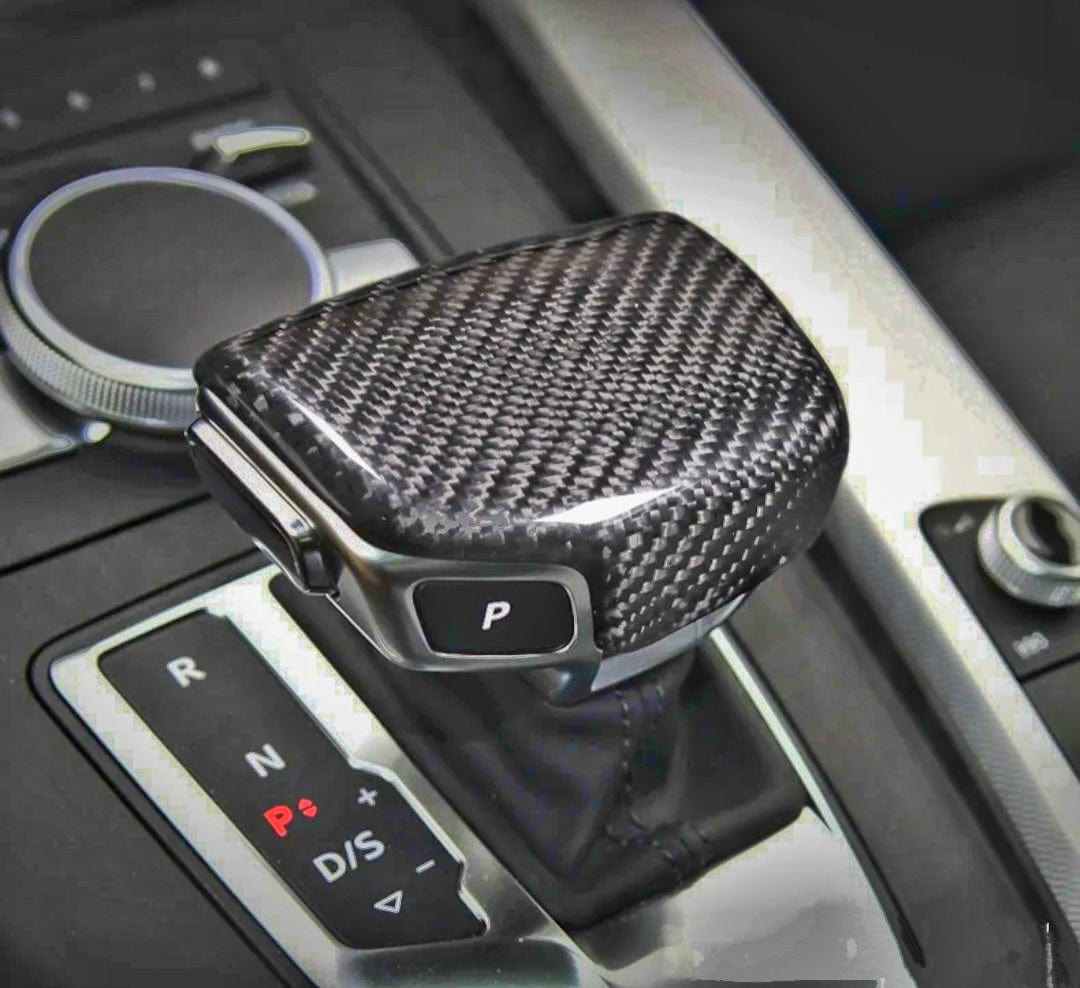 Carbon Fiber Auto Shifter knob trim for Audi A5 S5 RS5 B9 (2017 to 2023)