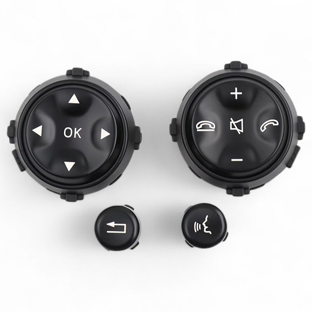 Steering Wheel Multifunction Buttons for Mercedes CL-Class C216 - 2007 to 2013 Euro Premium Parts Black Pre-facelift ('07 to '10)