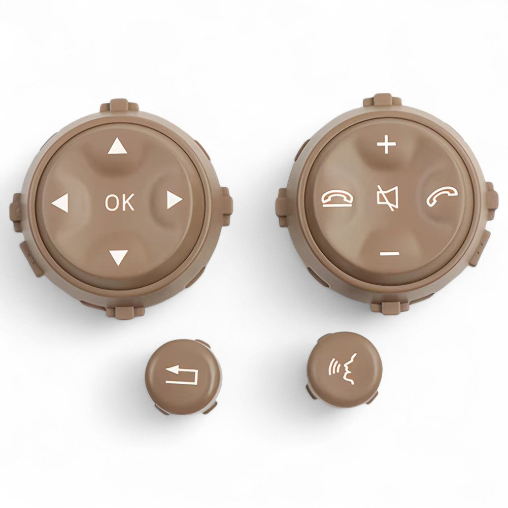 Steering Wheel Multifunction Buttons for Mercedes CL-Class C216 - 2007 to 2013 Euro Premium Parts Beige Pre-facelift ('07 to '10)