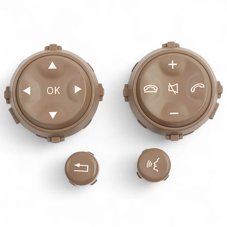 Steering Wheel Multifunction Buttons for Mercedes CL-Class C216 - 2007 to 2013 Euro Premium Parts Beige Pre-facelift ('07 to '10)