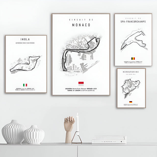 F1 car poster track of Silverstone, United Kingdom | Wall art for your interior decoration Euro Premium Parts