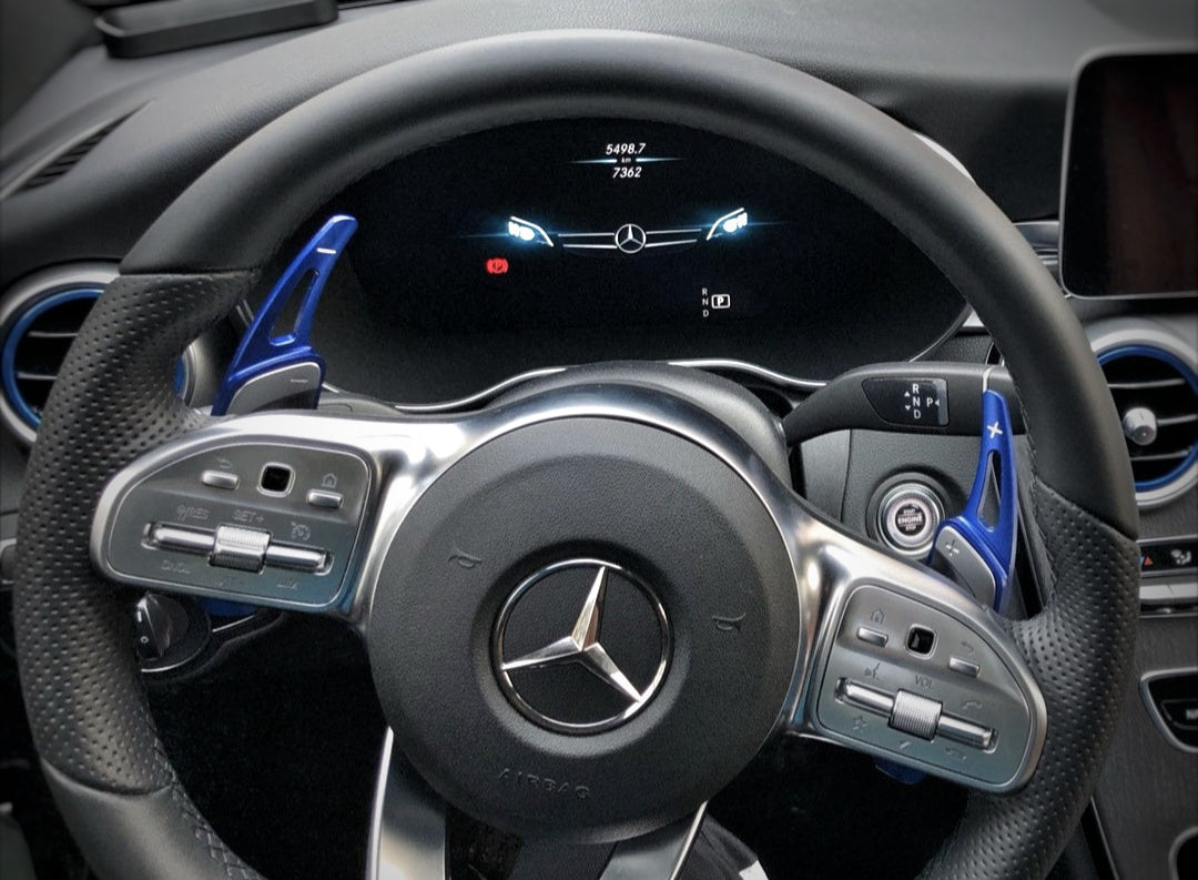 AMG-Style aluminum steering wheel shifting paddles for Mercedes-Benz (2012 to 2020)
