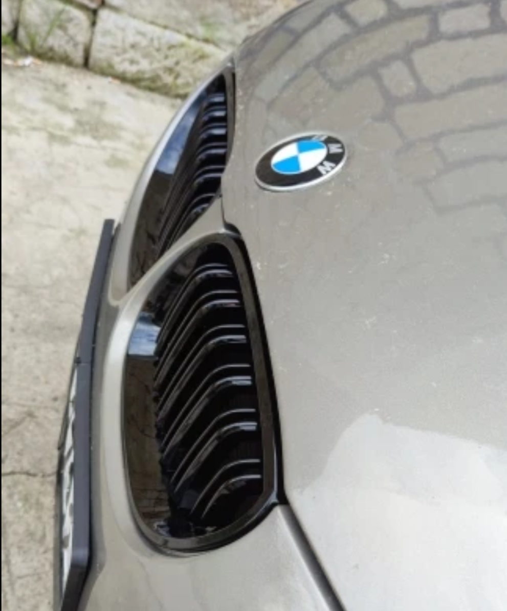 Black front kidney grilles M5 Competition-look for BMW 5 Series E60 (2003 to 2010)