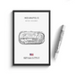 Car poster track Indianapolis | Wall art for your interior decoration