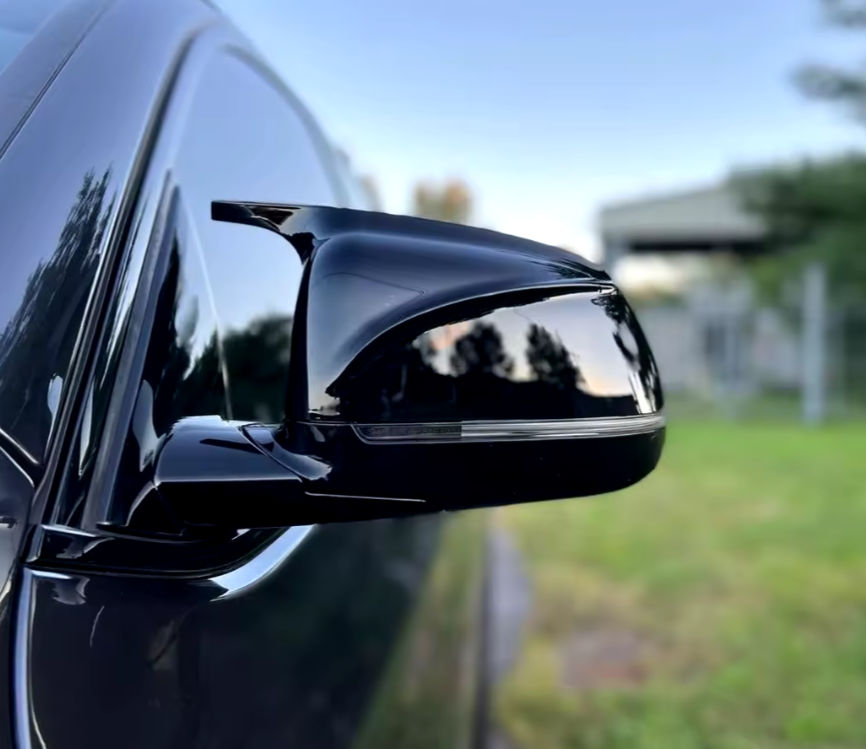 BMW M-look glossy black mirror caps for BMW X7 G07 - 2019 to 2025