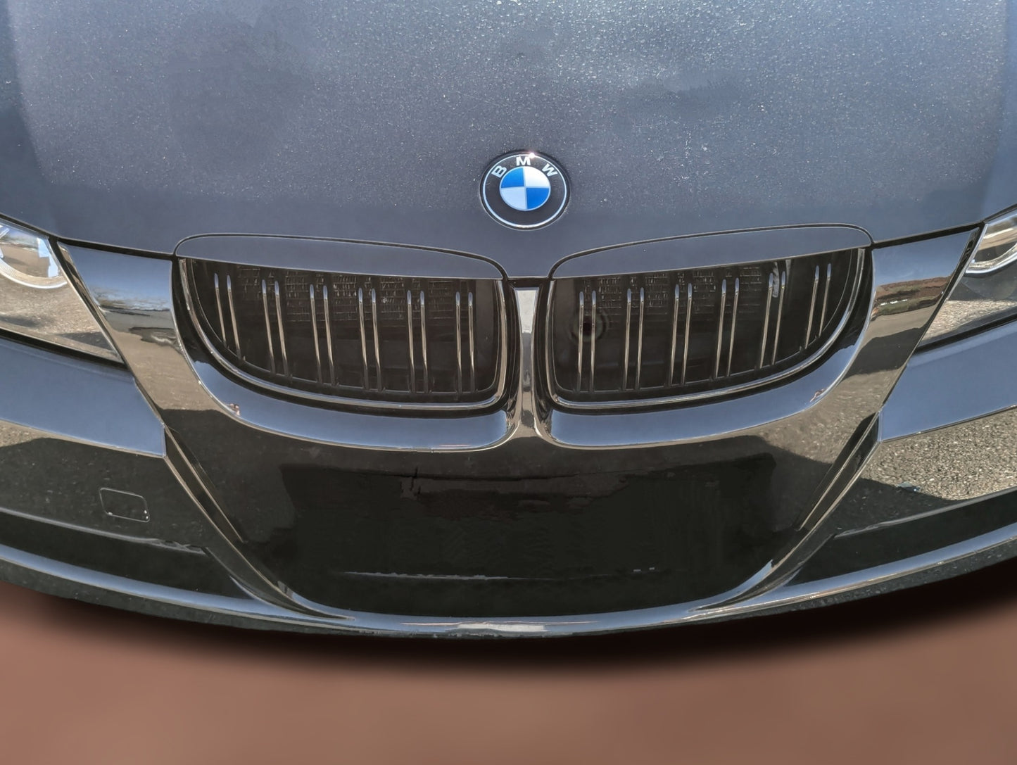 Black Front Kidney Grilles M3-look for BMW 3 Series E90 E91 (2006 to 2012)