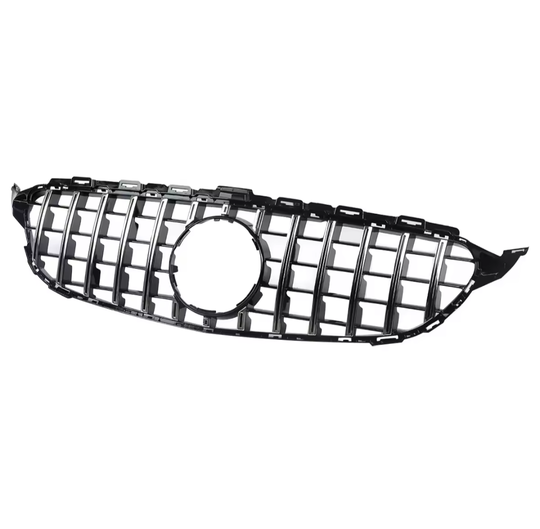 Black Front Panamericana AMG GTR grille for Mercedes C-Class W205 (2014 to 2018) Mercedes-Benz Euro Premium Parts