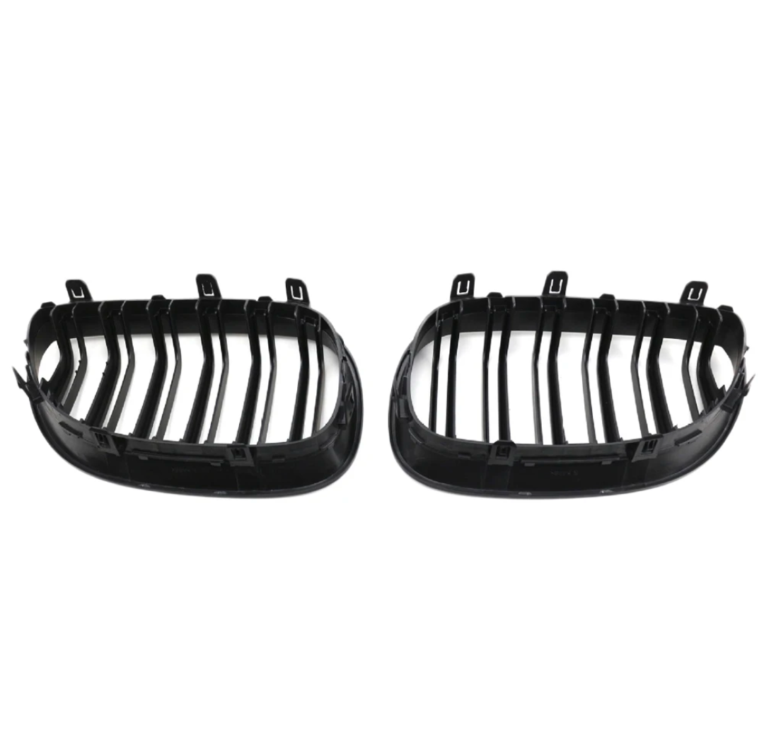 Black front kidney grilles M5 Competition-look for BMW 5 Series E60 (2003 to 2010)