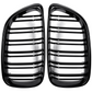 BMW 2 Series F22 black front kidney grilles (2014 to 2022)