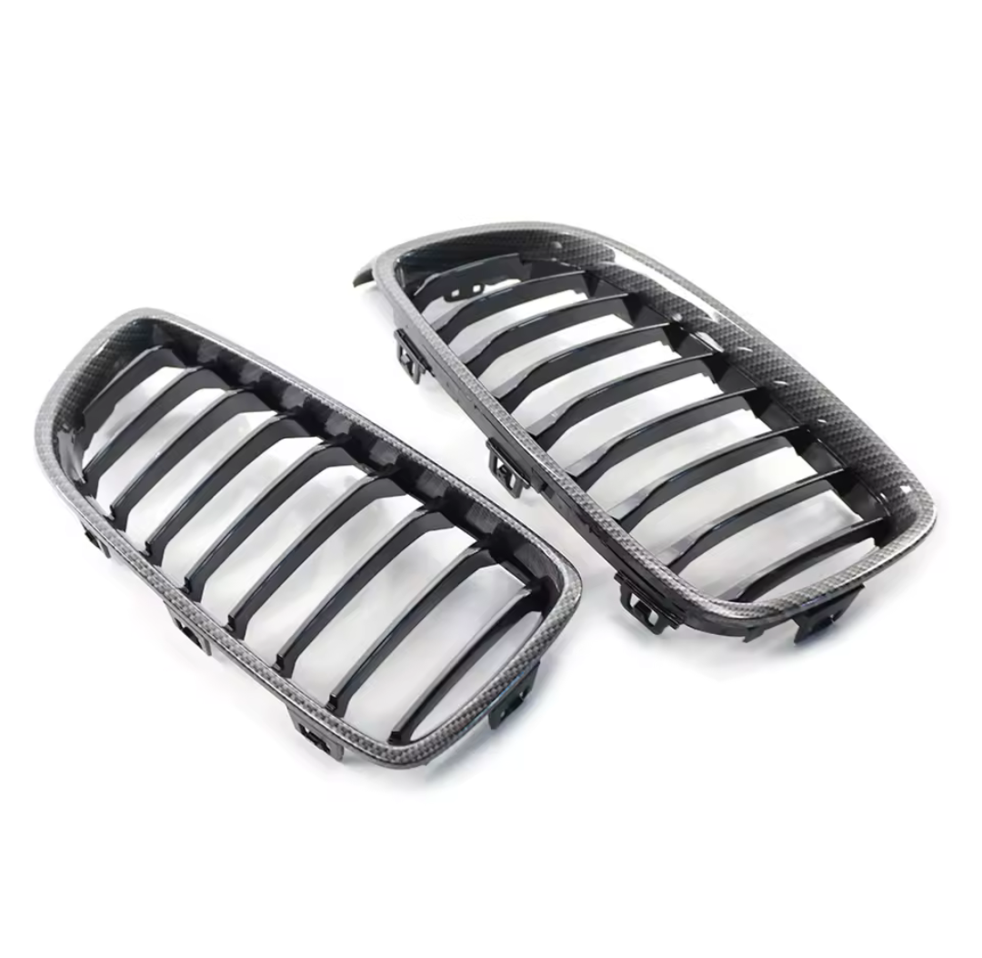 Carbon look kidney grilles for BMW 4 Series F32 (2013 to 2020) BMW Euro Premium Parts Single slat