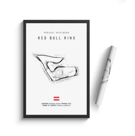 Car poster track of the Red Bull Ring | Wall art for your interior decoration