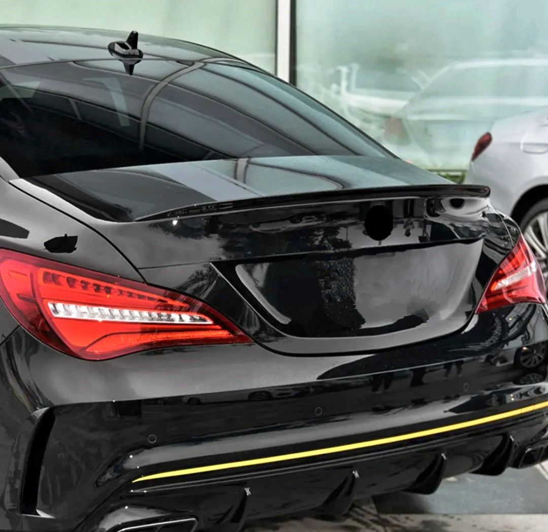 AMG Type Rear Trunk Spoiler for Mercedes CLA C117 (2013 to 2019) Mercedes-Benz Euro Premium Parts Glossy black finish