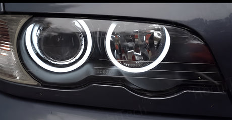 LED Angel Eyes Kit Headlights for BMW 3 Series E46 - '98 to '06 BMW Euro Premium Parts