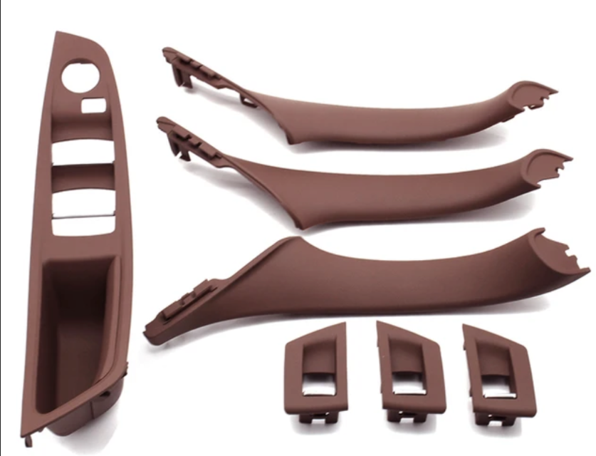 Replacement driver door handle for BMW 5 Series F10 (2010 - 2017) BMW Euro Premium Parts All 4 door handles Cinnamon brown Without folding mirror hole