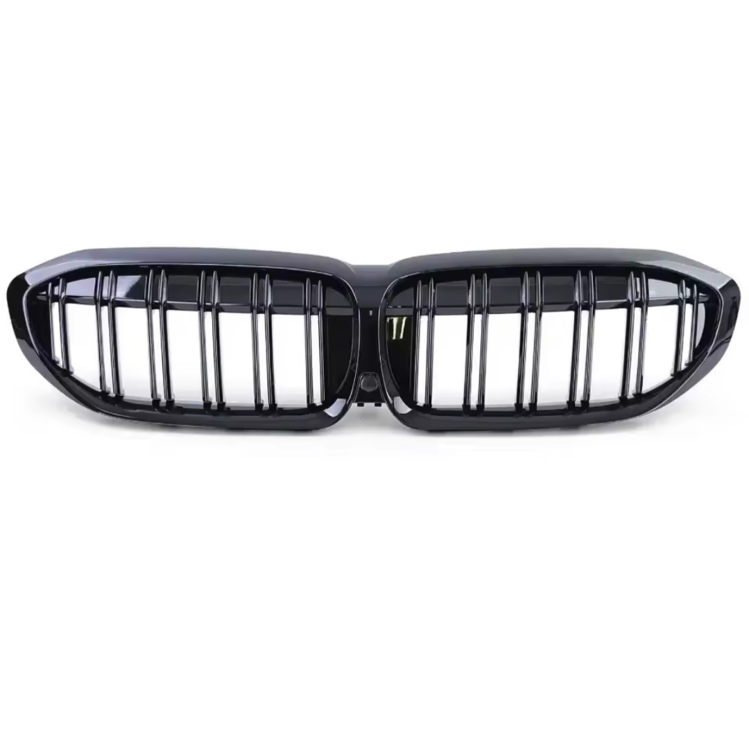 Black front kidney grilles M3 Competition-look for BMW 3 Series G20 (2019 to 2022) BMW Euro Premium Parts