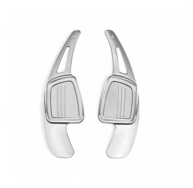 Performance Aluminum Paddle Shifters for Audi Q5 II (2017 - 2024) Audi Euro Premium Parts Silver