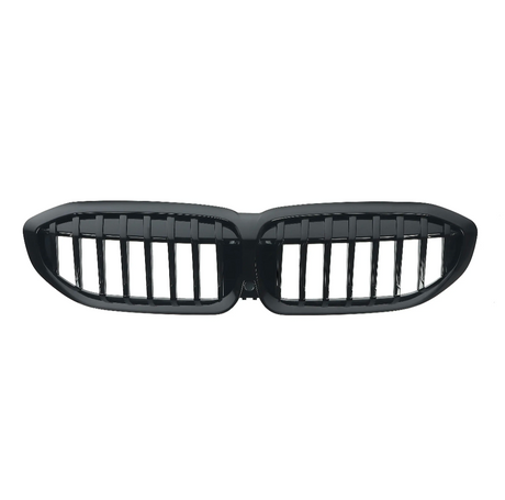 Black front kidney grilles M3 Competition-look for BMW 3 Series G20 (2019 to 2022) BMW Euro Premium Parts