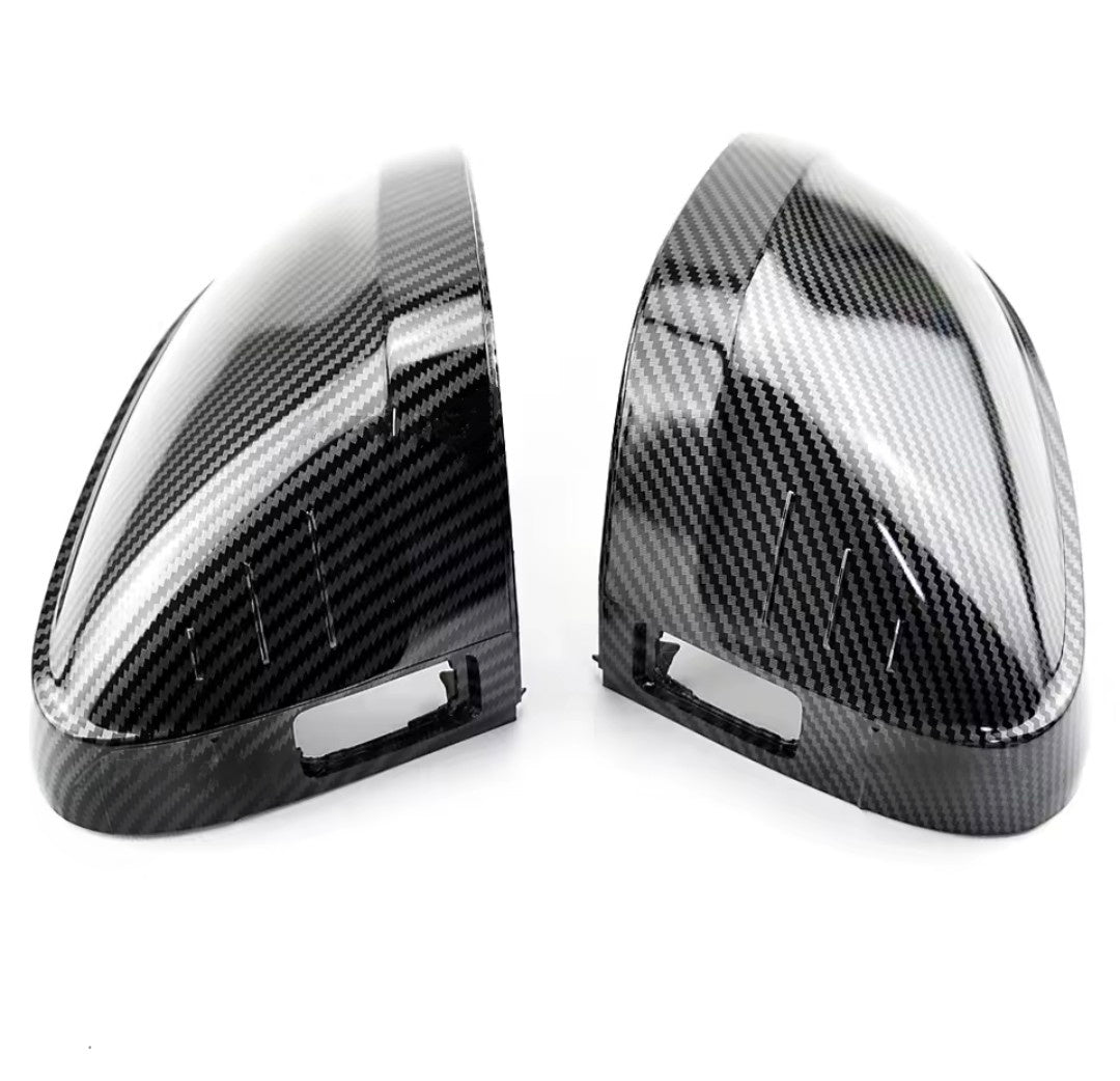 Carbon look mirror caps for Audi A5 B9 (2017 to 2024) Audi Euro Premium Parts With side assist