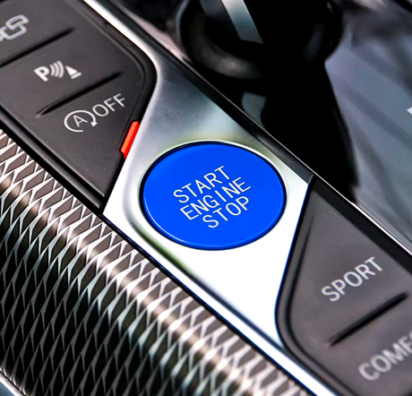 Engine Start and Stop Button for BMW 3 Series G20 - 2019 to 2025 Euro Premium Parts Blue