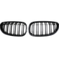 Black front kidney grilles M5 Competition-look for BMW 5 Series E60 (2003 to 2010)