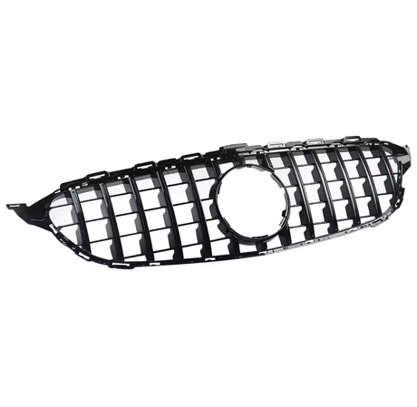 Black Front Panamericana AMG GTR grille for Mercedes C-Class W205 (2014 to 2018) Mercedes-Benz Euro Premium Parts Black